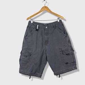 Fox Racing Cargo Shorts Mens 32 Gray Gorpcore Y2K Moto Utility Baggy
